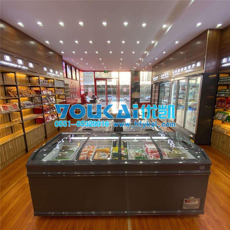 合肥火鍋食材冷藏柜，合肥火鍋材料超市冷凍保鮮柜案例