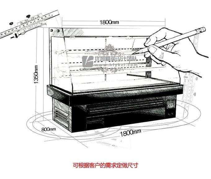 HH-A豪華敞開(kāi)式三明治柜